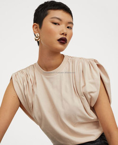 เสื้อยืดผ้าฝ้ายพรีเมียมสำหรับผู้หญิง OEM เสื้อผ้าลำลองไซส์ใหญ่ โรงงานรับผลิตแบรนด์ส่วนตัว - Product Image 4