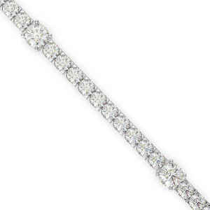 Tennis <b>Bracelet</b> Women's 925 <b>Silver</b> Round Diamond Channel Setting Classic Everyday Wear Jewelry - Product Image 3