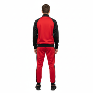 Survêtement de football unisexe deux pièces 100 % polyester, décontracté, uni, sportif, mi-lourd, imprimé par transfert thermique, respirant, longueur intégrale, avec côtés imprimés - Product Image 2