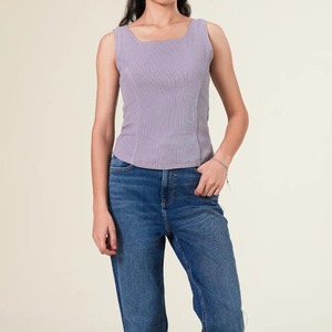 Débardeur de sport pour femme en Spandex, dos nageur, avec logo personnalisé, pour l'été, l'entraînement et le yoga, fabriqué au Pakistan - Product Image 1