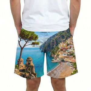 Shorts de Playa para Hombre, de Secado Rápido, Transpirables, Casuales, de Malla, Talla Grande, Estampados, Impermeables - Product Image 6