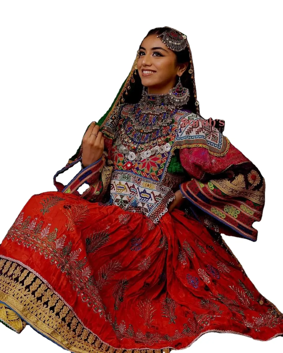 Tribal ethnic vintage kuchi dress, Afghan/Pakistan Kuchi party traditional multi color Dress Kochi Dress 4022