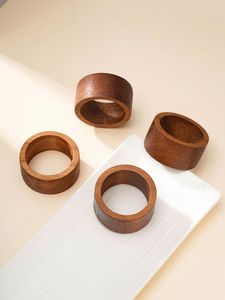 <b>High</b> Quality Modern Luxury Wooden Eco-Friendly Handmade Napkin Rings for <b>Kitchen</b> Dinner <b>Table</b> and Weddings Round Shape Decor - Product Image 6