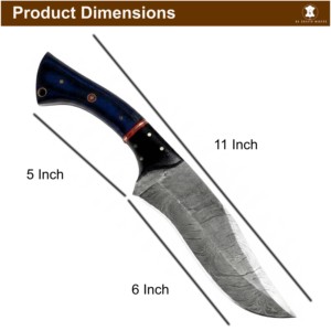 Couteau de camping OEM à lame droite en acier Damas de qualité industrielle, design élégant, multi-usages - Product Image 5