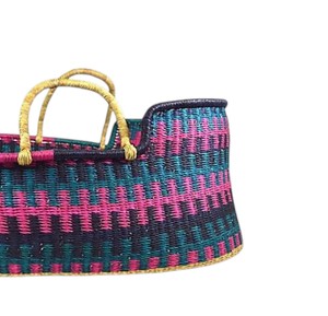 Trader modern multi color high side seagrass <b>changing</b> <b>basket</b> alongside rattan <b>changing</b> kid <b>basket</b> featuring straps order - Product Image 2