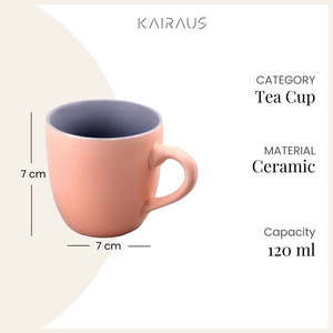Classic Double Toned Ceramic Tea <b>Cup</b> <b>Set</b> of 4 - Product Image 4