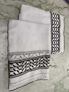 Chal IMMAH Blanco para Hombre, de Alta Calidad, en Voile de Algodón con Bloques de Color, Transpirable, Ligero y Duradero, para Musulmanes - Product Image 5