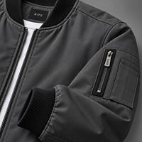 Blouson bomber coupe-vent pour homme, col rond, fermeture éclair, coupe classique, décontracté, automne