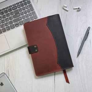 Élégante Housse de Carnet en Cuir Véritable de Luxe avec Protection, Étui pour Journal, Organisateur de Bureau et de Voyage Rechargeable NBC-0065 - Product Image 5