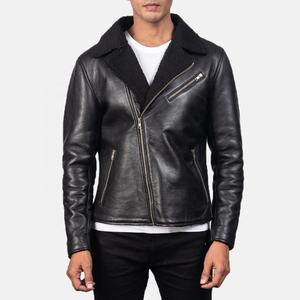 Chaqueta de Motociclista de Cuero para Hombre, Nueva Moda, Hecha a Medida, con Forro de Piel, Cortavientos, Ajustada, con Cuello Alto, Color Personalizado - Product Image 4