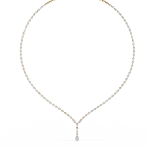 Collar de Oro Blanco de 18K con Diamante Cultivado en Laboratorio, Colgante en Forma de Pera, Joyería Clásica para Bodas y Uso Diario - Product Image 2