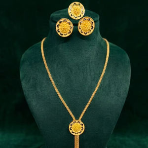 Conjunto de Joyería de 4 Piezas Chapado en Oro para Mujer, Collar Sautoir con Placa, Estilo Indio, Árabe, Africano, Moda Atemporal para Fiesta de Compromiso - Product Image 2