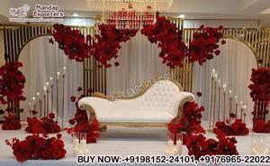 Compre Arcos Metálicos de Hierro de Alta Calidad para Bodas en Estados Unidos, Elegantes Arcos Metálicos Dorados para Recepción, Decoración de Escenario Árabe - Product Image 2