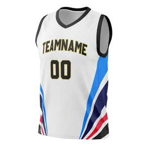 เสื้อบาสเก็ตบอลแบบใหม่สั่งทำได้ ยูนิเซ็กซ์ ระบายอากาศได้ดี พิมพ์ลายแบบ Sublimation โลโก้ด้านหน้า ดีไซน์โดดเด่น ทรงพอดีตัว - Product Image 1