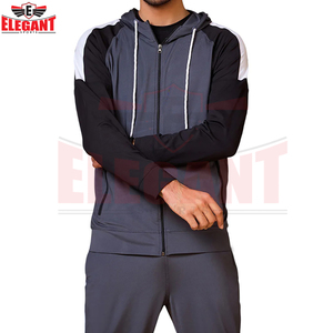 Comfortable Custom Full Zip Sports Jacket Jogger Pants Athletic Training Casual Wear Lightweight Hooded Tracksuit Sets - Product Image 6