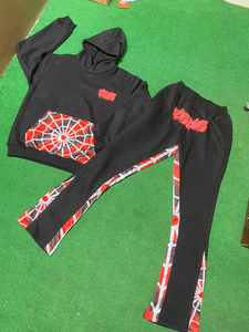 ชุดเซ็ตเสื้อฮู้ดดี้และเสื้อสเวตเชิ้ตผู้ชายแบบสองชิ้น สไตล์สตรีทแวร์สีพื้นสำหรับฤดูหนาว ออกแบบโดย ODM - Product Image 4