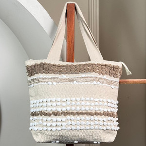 Bolsa de yute de gran capacidad personalizada al por mayor bolsa de compras reutilizable ecológica bolsa de algodón natural para uso diario bolsas de cáñamo - Product Image 2