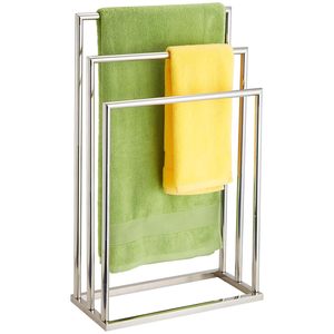 Curved Shape <b>Freestanding</b> Towel Rack 3 Tier Stainless Steel Towel <b>Bar</b> Stand for Bathroom Chrome Plated Fine Quality Available - Product Image 1