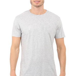 เสื้อยืดคอกลมแขนสั้นทรงเข้ารูปสีดำสำหรับผู้ชาย ผ้าฝ้ายเจอร์ซีย์ 100% สีพื้นเรียบ ทอแบบธรรมดา ความยาวปกติ - Product Image 5