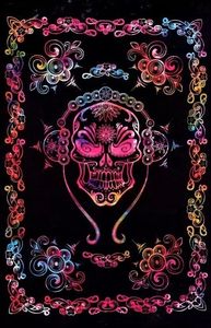 ผ้าแขวนผนังผ้าฝ้ายขนาดเล็ก ผ้าคลุมโต๊ะ 40x30 นิ้ว โปสเตอร์ทำมือ หลายสี โดยผู้ส่งสินค้าชาวอินเดีย - Product Image 3