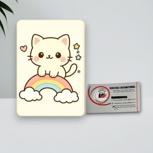 Cute Cat Rainbow Design Eyelash <b>Box</b> Rectangle Cardboard Lash <b>Storage</b> Packaging Beauty <b>Tool</b> For Twizer Eyelash Extension Plate - Product Image 4