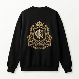 เสื้อสเวตเชิ้ตคอกลมผู้ชายสำหรับฤดูหนาว ผ้าหนานุ่ม ปักโลโก้ด้านหน้า ผ้าฝ้ายฟลีซ ทรงปกติ สไตล์สตรีทแวร์ลำลอง รับผลิตแบบ OEM - Product Image 2