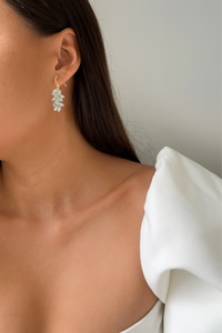 ต่างหูห้อย Tanzanite สีน้ำเงิน ชุบทอง 14K ประดับลูกปัดเหลี่ยมเพชรพลอย ต่างหูแบบห้อยทำมือ งานลวดพัน สำหรับผู้หญิง - Product Image 6