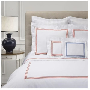 Custom Wholesale Embroidery Red Lines Home Duvet Cover <b>Sets</b> 40-count 250TC Breathable European-American Style Machine-washable - Product Image 2