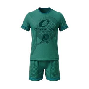 Uniformes de Pickleball Personalizados al por Mayor para Hombre, Camiseta Deportiva de Manga Corta con Cuello Redondo, Transpirable, de Secado Rápido, 100% Poliéster - Product Image 1
