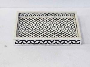 Bandeja Decorativa Premium con Incrustaciones de Hueso para el Hogar, Mesa de Centro, Servicio de Comida, Regalo, Hecha a Mano, Diseño Ecológico y Duradero - Product Image 5