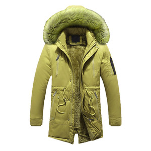 Veste d'hiver pour homme, épaisse, avec col en fourrure longue, coupe-vent, à capuche, parka chaude, multi-poches, fermeture éclair, polaire, veste d'extérieur - Product Image 5