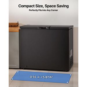 Congelador Compacto de 6.7 Pies Cúbicos con 2 Cestas Extraíbles Ajustables, Congelador Vertical con Puerta Superior Abatible - Product Image 5