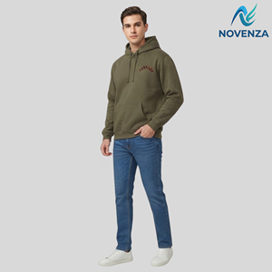 Sudadera con Capucha de Forro Polar de Color Personalizado Novenza, Sudadera con Capucha de Manga Larga, Suave y Transpirable - Product Image 6