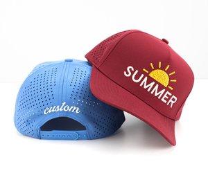 Casquette Trucker 6 Panneaux Personnalisée avec Trous Découpés au Laser, Réglable, Respirante, Broderie Décorative, Unisexe, Décontractée, Printemps-Été - Product Image 2