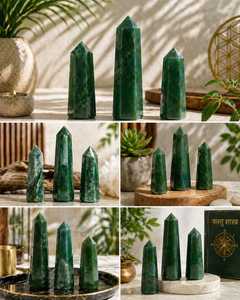 หอคอยคริสตัลหยกเขียวขัดเงา ของตกแต่งบ้านตามหลักฮวงจุ้ย - Product Image 5