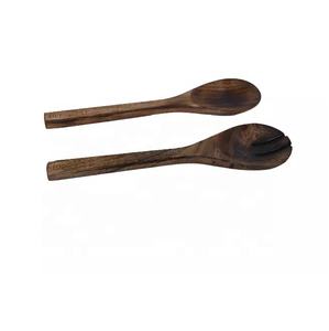 เซิร์ฟเวอร์สลัดหรือช้อนสลัด,อุปกรณ์รับประทานอาหารทำจากไม้แบบแฮนด์เมด - Product Image 1