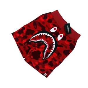 Trickey's <b>Men</b> <b>Red</b> Camouflage Shark Print Sportswear <b>Shorts</b> Elastic Waist Mid Rise Sublimation Printed Street Style 100% - Product Image 3