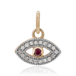 Collier pendentif œil porte-bonheur en argent sterling 925 et zircon blanc, bijoux de luxe haut de gamme, fabrication en stock. - Product Image 5