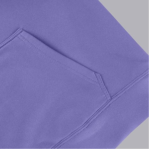 Sudadera con Capucha Extra Grande Unisex, Color Sólido, Felpa, Informal, Morada, para Otoño - Product Image 6