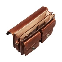 Porte-documents pour ordinateur portable en cuir véritable fait main, pour le travail de bureau, sac en cuir marron de qualité supérieure, porte-documents avec logo personnalisé