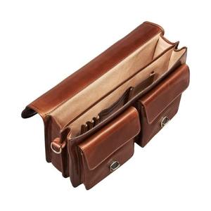 Maletín Mensajero para Portátil de Cuero Genuino Hecho a Mano para Negocios y Oficina, Bolsa de Cuero Marrón Premium, Logotipo Personalizado, Venta al Por Mayor - Product Image 4