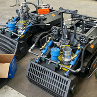 Robot de dragage sous-marin compact de petite taille, robot chenillé pour le nettoyage des boues, destiné à l'entretien des caniveaux étroits et des ruisseaux urbains
