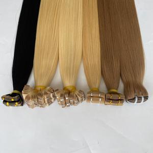 Prix usine 100% réel vietnamien vierge Remy bande crue dans les Extensions de cheveux Style droit couleur claire trame de cheveux - Product Image 2