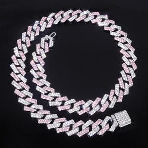 Men's S925 Silver Moissanite <b>Chain</b> Necklace Rhodium Plated Hiphop Link <b>Chain</b> Everyday Wear - Product Image 5
