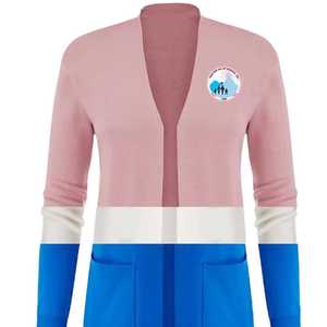 Cárdigan Largo Cosmo JJ para Mujer, Suéter de Punto con Bloques de Color, Frente Abierto, Estilo Casual, con Bolsillos - Product Image 5