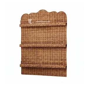 Organizador de Pared Simple de Primera Calidad, Estante de Pared Multifuncional de Dos Niveles de Ratán Sostenible de Lujo, Estante de Almacenamiento para Especias de Cocina - Product Image 4
