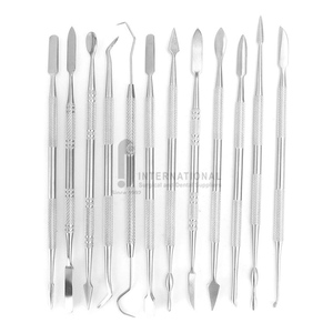 Hot Selling Manual 12-Piece Stainless Steel Double Ended Wax Craving Tools <b>Set</b> Polymer Pottery <b>Clay</b> Ergonomic Grip A+ Grade - Product Image 2