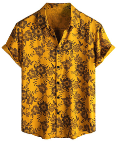 Camisa Hawaiana para Hombre, Manga Corta, Lisa, Casual, con Botones, para Playa, Verano, 100% Poliéster, Protección UV, Tropical - Product Image 2