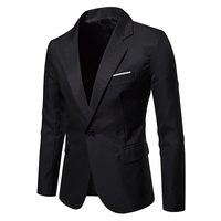 Blazer de costume pour homme bleu roi, croisé, grande taille, coupe ajustée, couleur unie, décontracté, professionnel, formel, imperméable et coupe-vent