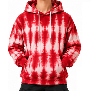 <b>Mens</b> Acid Wash Tie Dye Hoodies Casual Oversized Pullover Sweatshirts Soft Cotton Fleece Fashion <b>Hooded</b> <b>Tops</b> Custom OEM <b>Mens</b> wear - Product Image 1